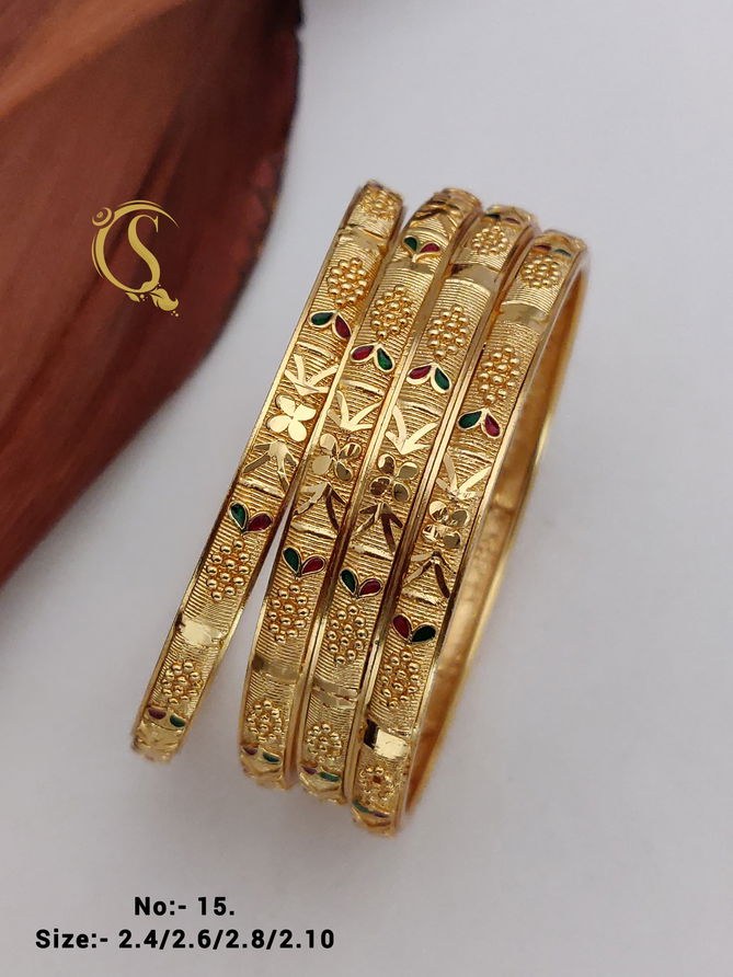 Designer Micro Gold Plating 4 Pice Bangles Suppliers in Mumbai
